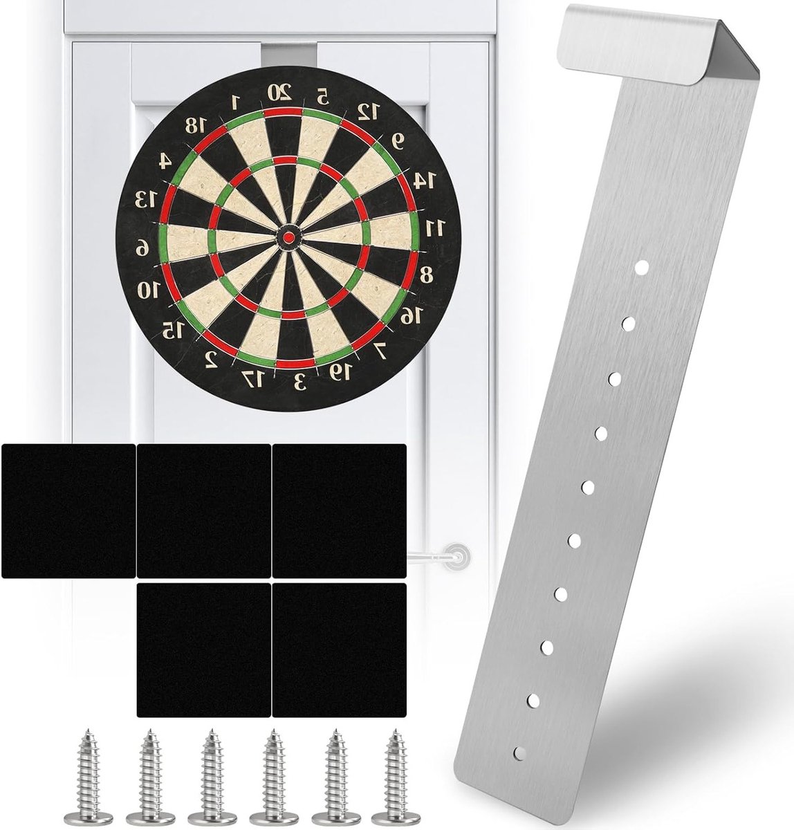 Dartbord Houder met Wandmontage Kit voor Stalen Dartborden, Inclusief Schroeven en EVA Kussen, Ideaal voor Spelers