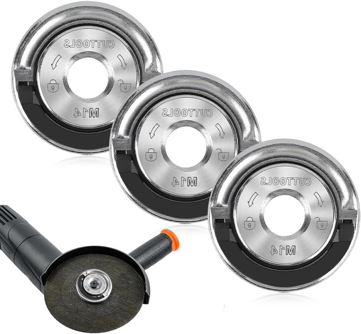 3 Stuks M14 Snelsluitmoeren voor Haakse Slijper, Snelsluitmoeren, Bevestigingsaccessoires voor Gereedschap, Tension Nuts en Snelle Montage