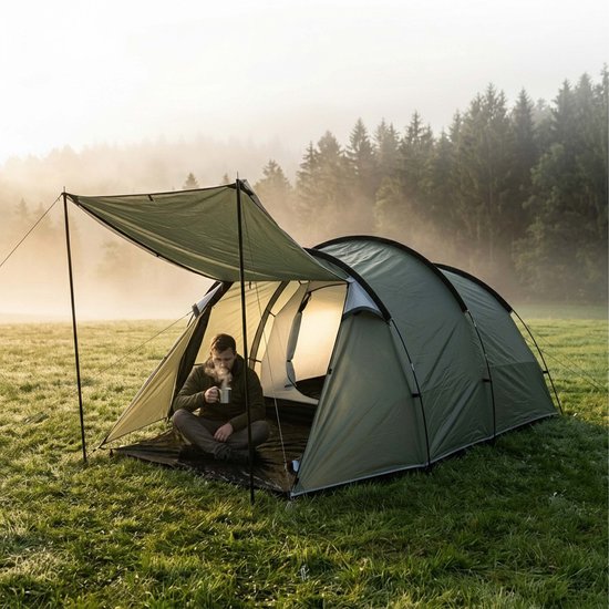 Tunneltent - 420x150x200 cm - groen — afbeelding 5