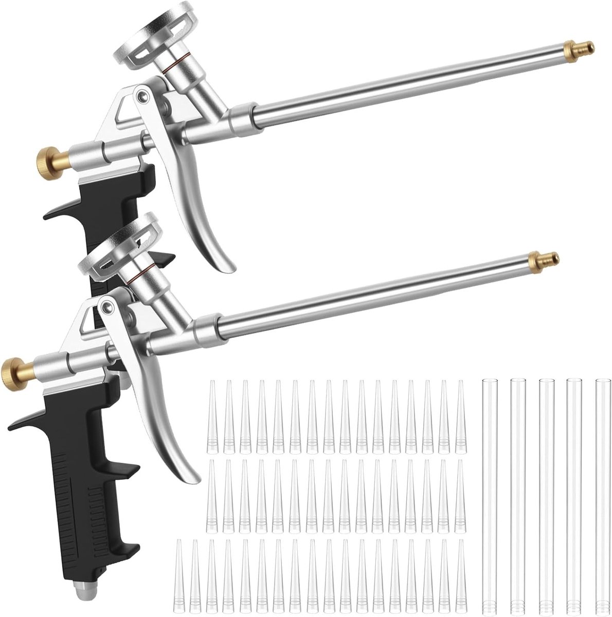 Professionele PU Schuumpistool Set met 5 Lange en 50 Korte Spuitmonden voor Sealen en Vullen