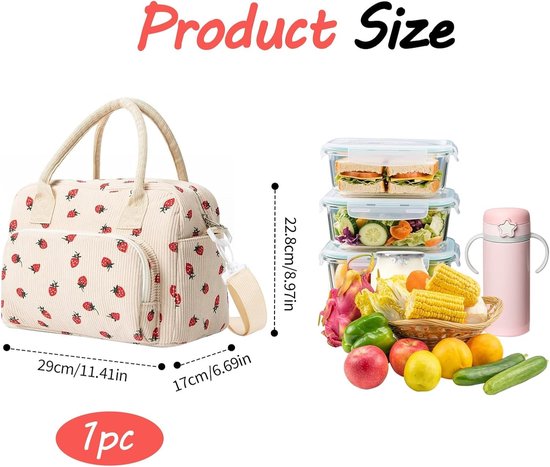 Kleine Koeltas 12L voor Mannen en Vrouwen - Geïsoleerde Lunchtas met Verstelbare Schouderbanden, Vouwbare Thermotas voor Picknick en Werk — afbeelding 3