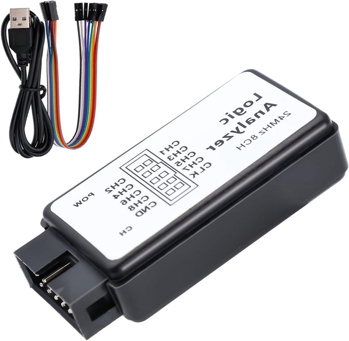 8-kanaals USB 24MHz Logic Analyzer voor ARM, FPGA en Arduino - Inclusief USB-kabel en Software