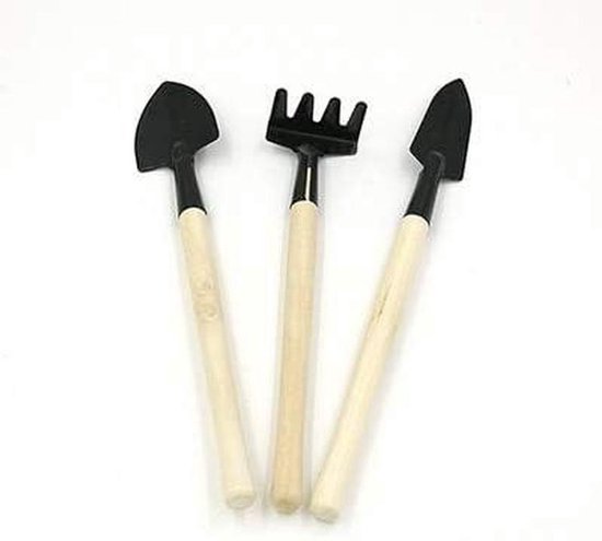 Mini tuingereedschap - Mini schep - Kleine hark - 20CM lang - 3-delig set - Kindertuingereedschap - Compact set - CHPN van MINI — afbeelding 4