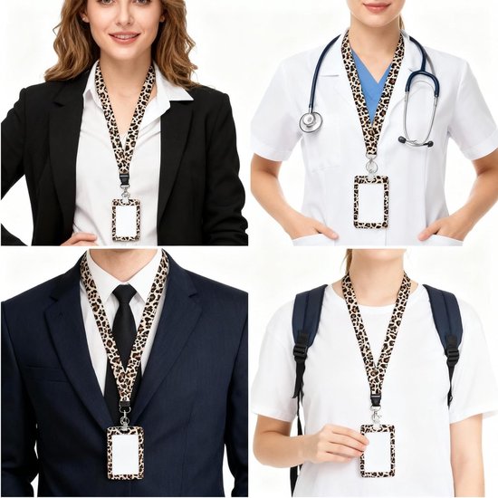 ID-kaarthoes met lanyard en intrekbare badgereel, ideaal voor sleutels, identiteitskaart en mobiel gebruik in kantoor en dagelijks leven — afbeelding 3