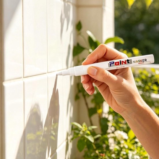 Voegenstift - Tegellakmarker - Naden Opfrissen - Vochtblokkerende Coating - 5 ml - Wit van Voegenstift — afbeelding 4