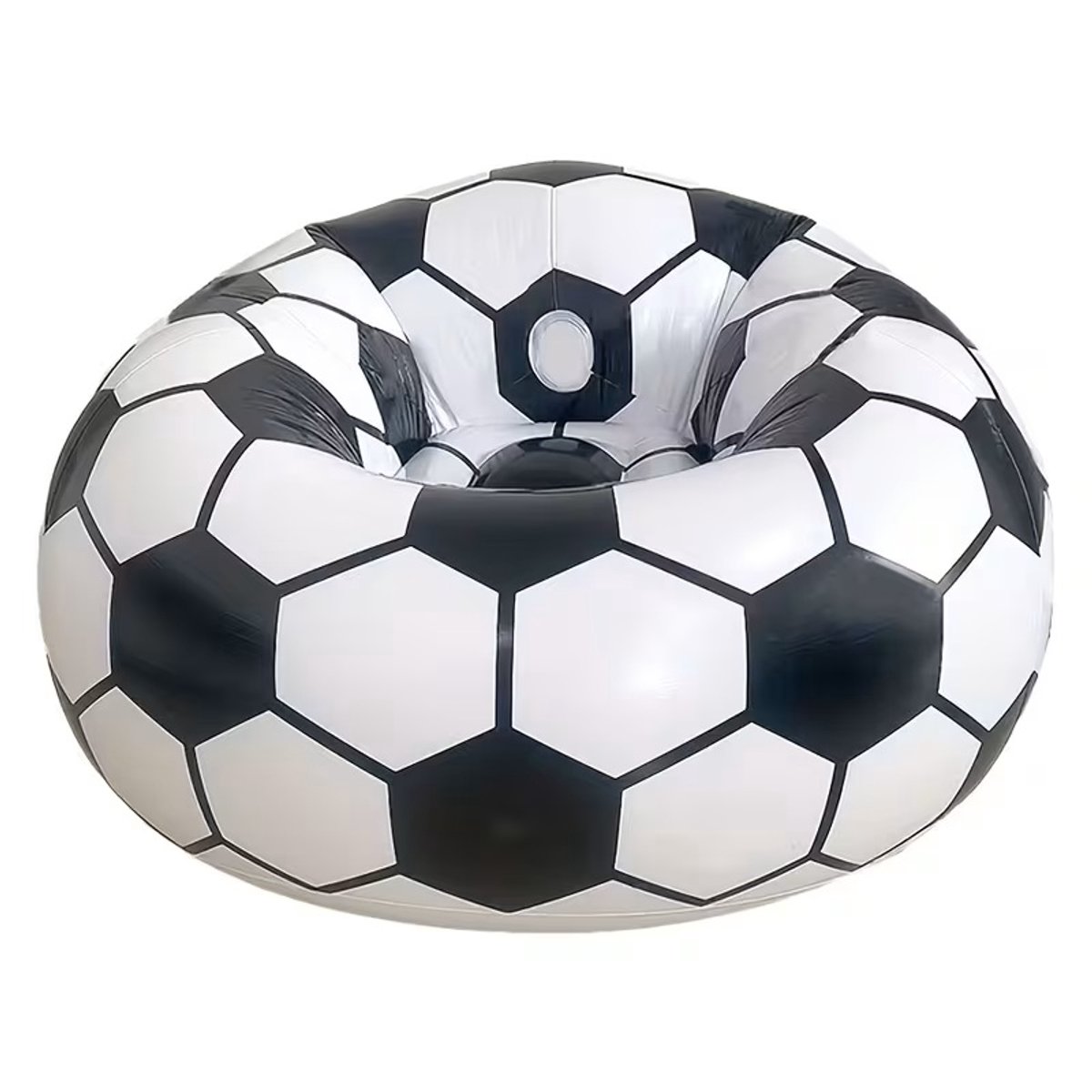 Zitzak - poef - opblaasbaar - voetbal - PVC - 100 x 66 cm
