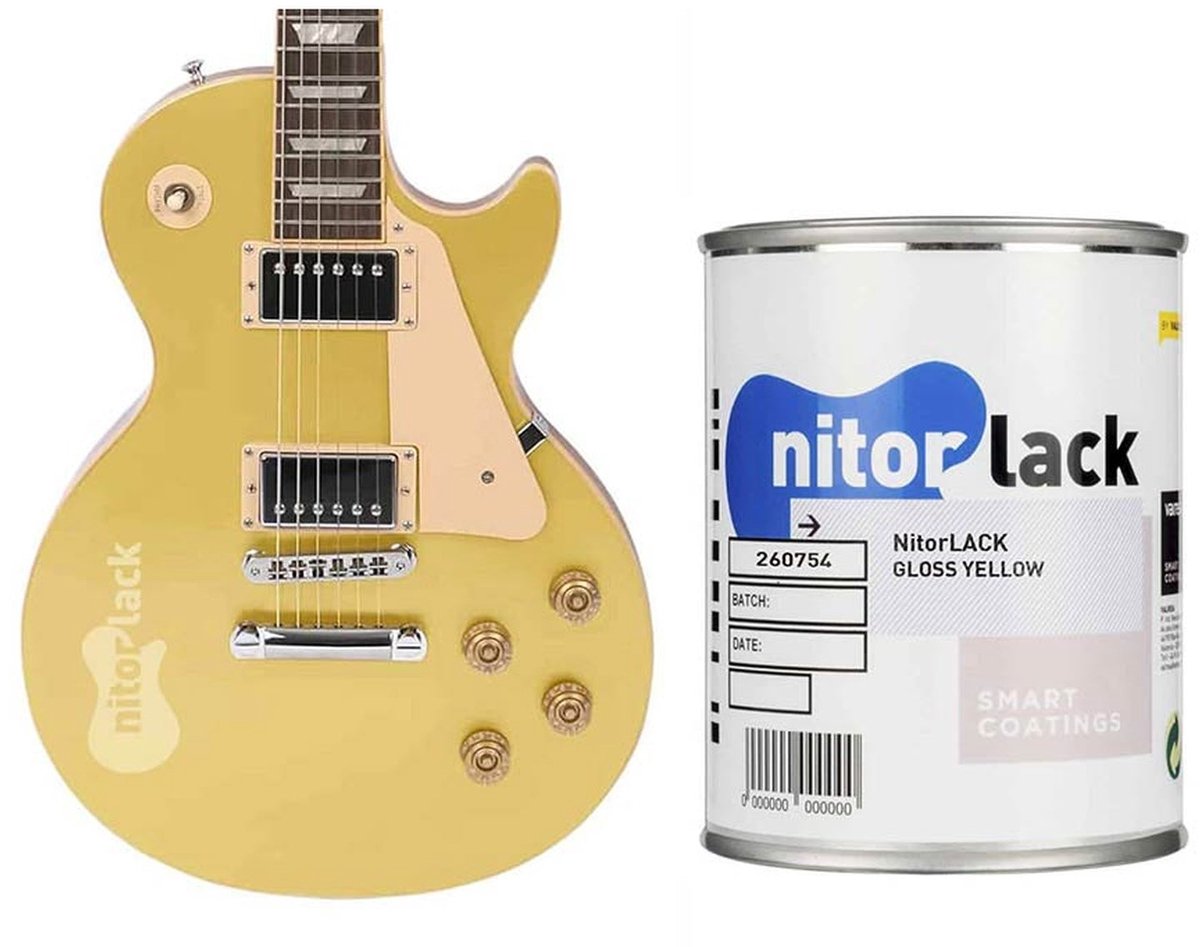 NitroLACK Hoogglans Nitrocellulose Lak Geel voor Gitaren