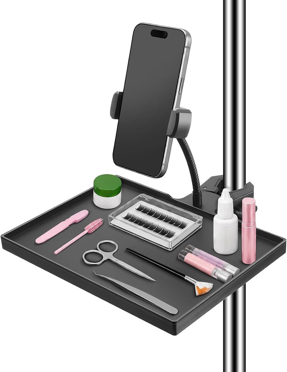 CGBE Wimpertray met Telefoonhouder voor Thuis & Salon, 22,5 x 16,5 cm - ShopVlot