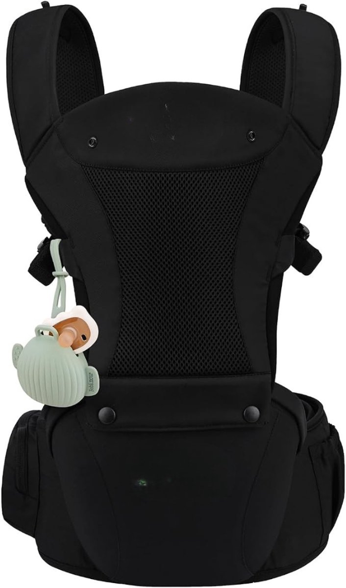 Verte Ergonomische Draagzak - Draagzak voor 0-36 Maanden – 3D Air Mesh-Draagzakrugzak voor Pasgeborenen Tot Peuters – Ergonomisch Heupzitje – 6-in-1 Draagzak voor op de Buik – Zwart