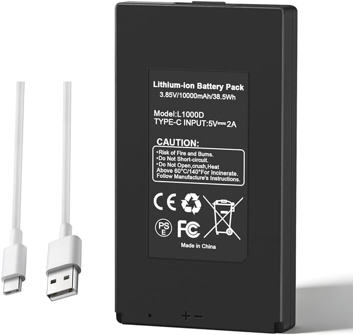 Oplaadbare batterij E8P 10.000 mAh (1 stuks), compatibel met Trail GardePro E6P E8P X60P X66P E6PCF E6PMB E8PMB E8PWF - ShopVlot