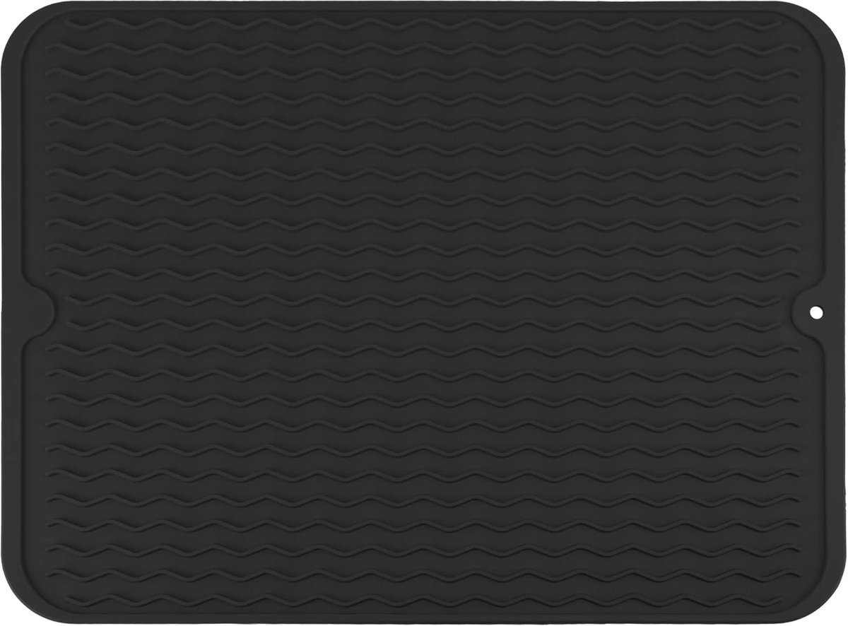 QUVIO Silicone Dish Drainer Mat, Non-Slip Mat, Heat Resistant Mat, Kitchen Mat, Drying Mat, Dish Drying Rack for - ShopVlot