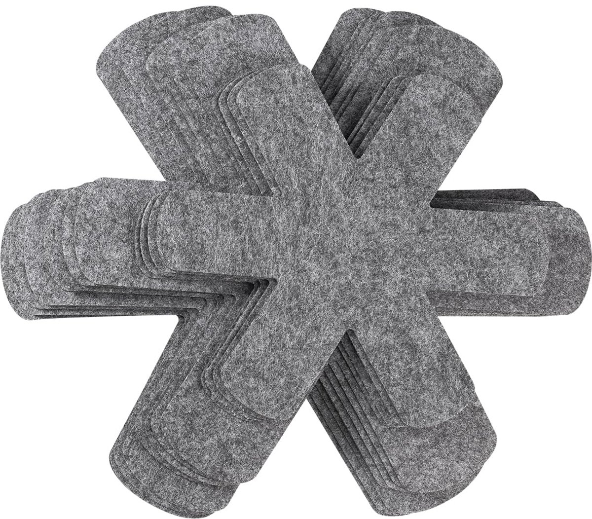 LiangYuanZen 12 stuks pannenbeschermers, 3 maten (38/35/26 cm), pannenbescherming, stapelbescherming - ShopVlot