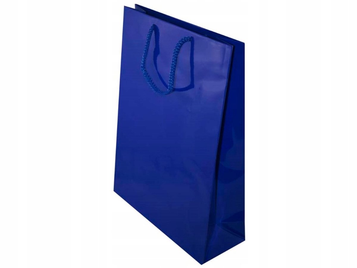 50x Papieren Cadeauzakken 24x9x32 cm - Navy Blauw Prestige