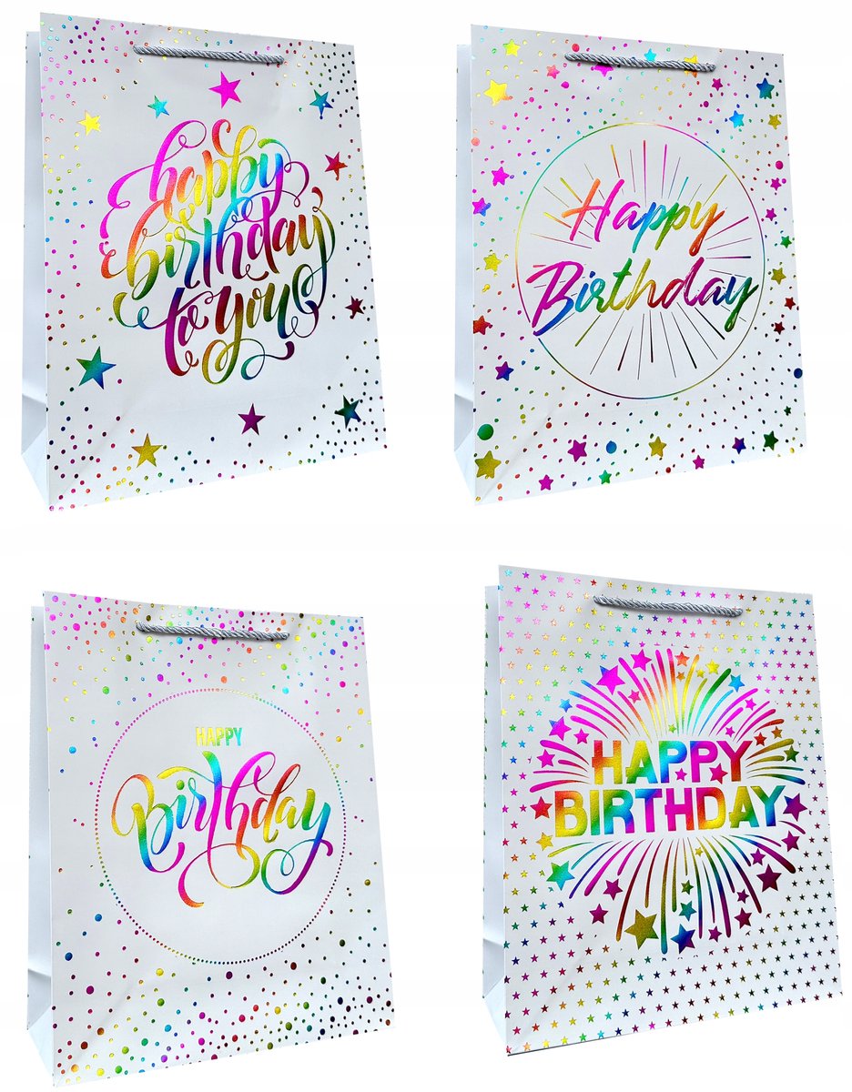 Happy Birthday Cadeautas - 31x41,5x12cm - Feestelijk Ontwerp