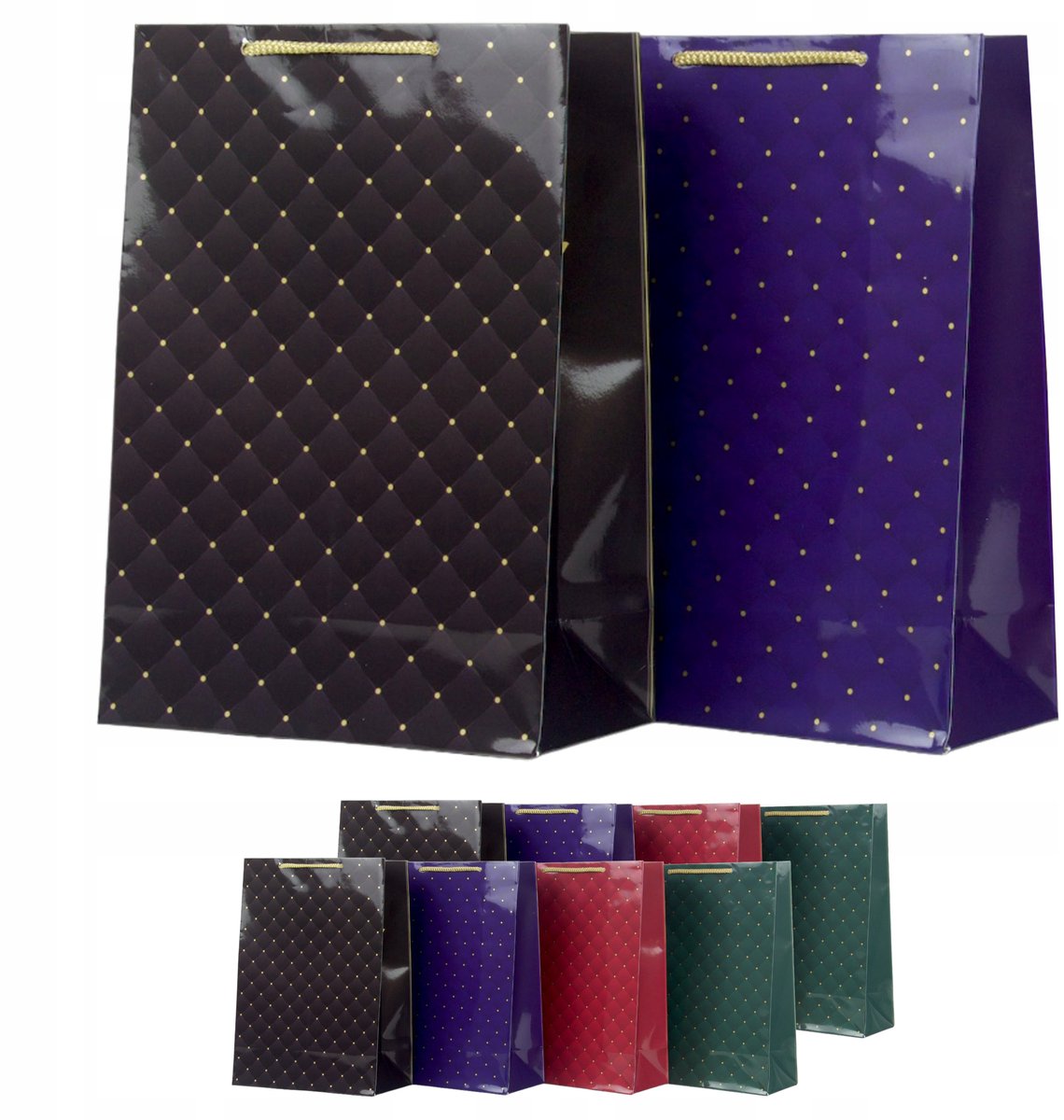 Papieren Cadeauzakjes 32x23x11 cm - Set van 10 stuks, 150g/m2