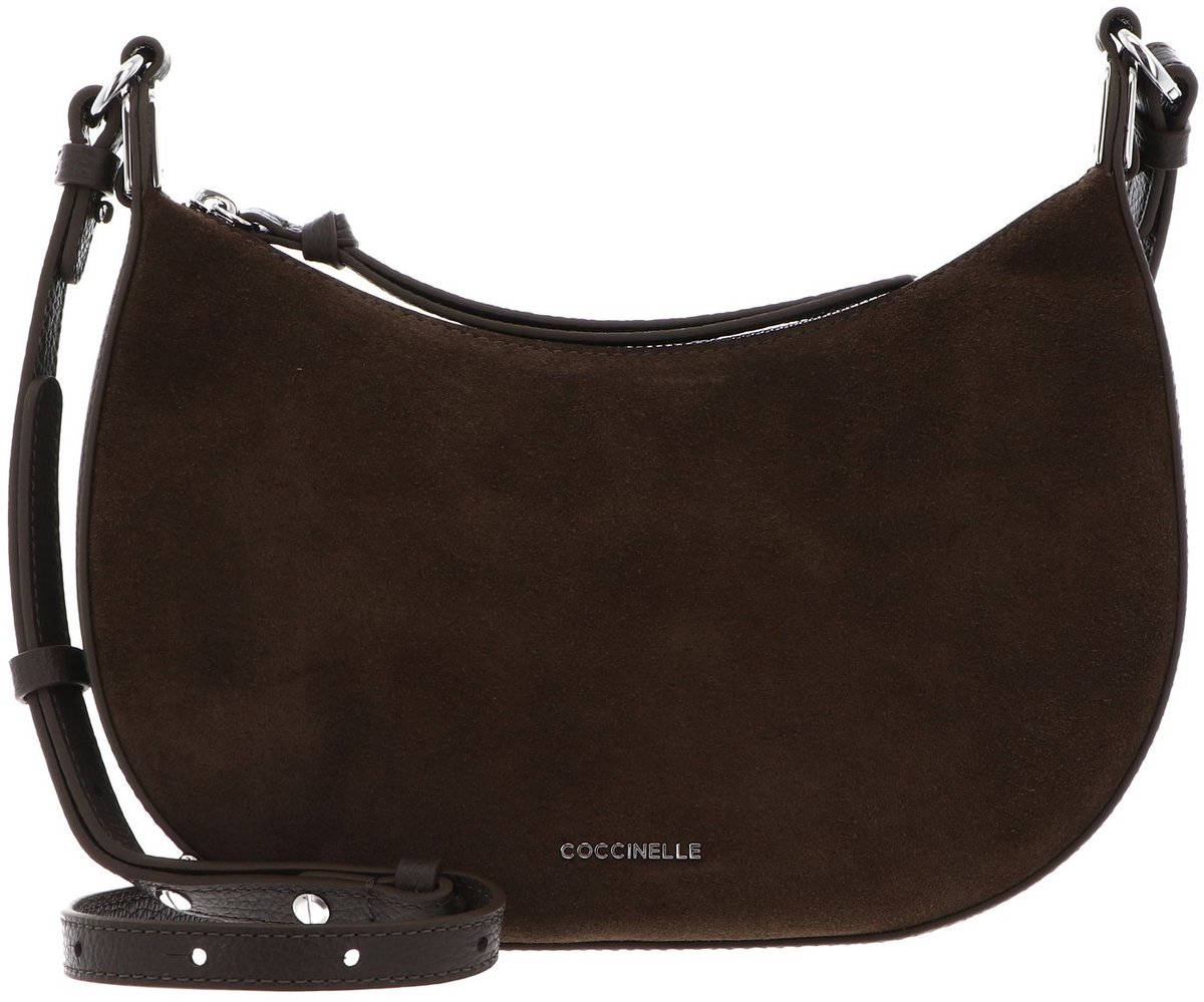 COCCINELLE Leren schoudertas Fujiko Suede Bi Mini Bag Fango / Fango donkergroen