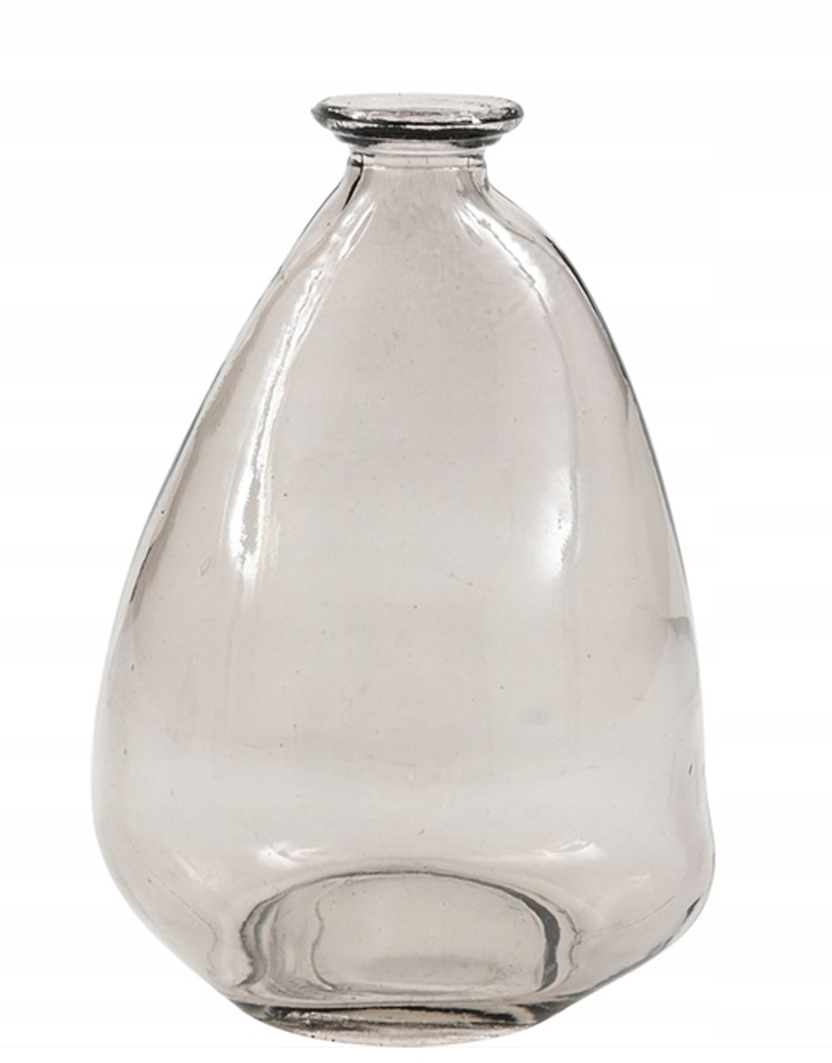 Grijze Glazen Vaas 11,5x7,5x6 cm - Stijlvolle Woondecoratie