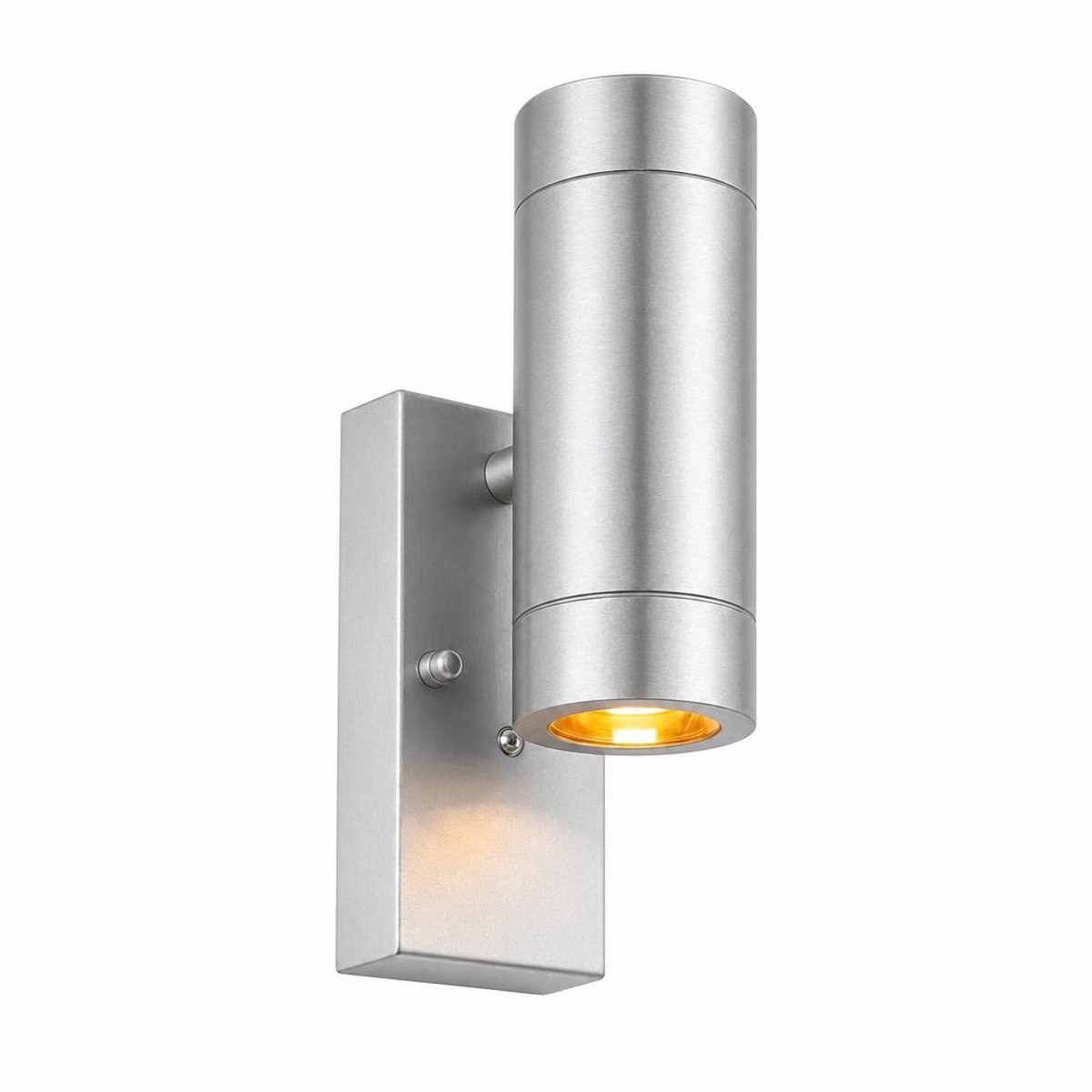 Luminize® Buitenlamp met Schemersensor - Wandlamp met Dag en Nacht Sensor - 11x7x22cm - GU10 - Zilver