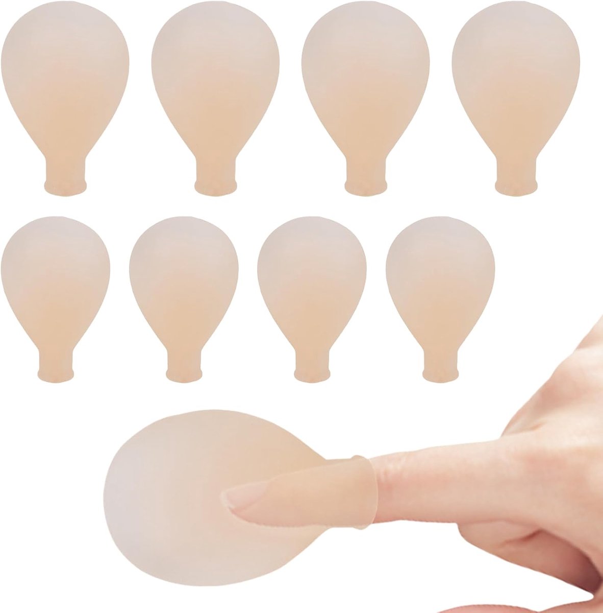 8 stuks vingerbescherming, waterdicht, 4 kleine en 4 grote - ShopVlot