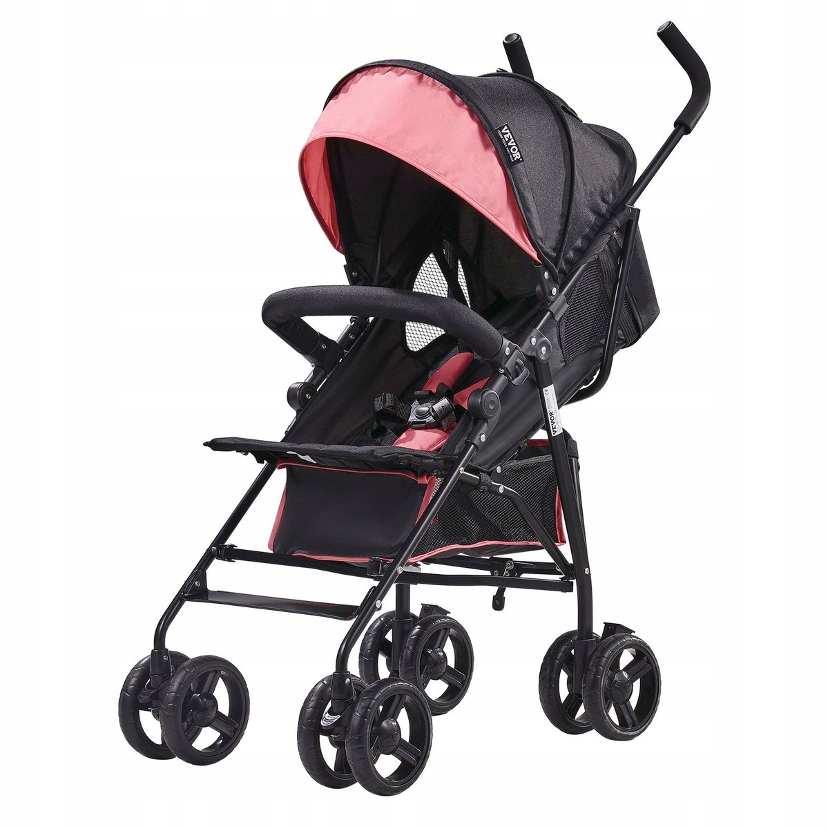 Lichtgewicht Roze Kinderbuggy - Compact, Veilig en Reisvriendelijk