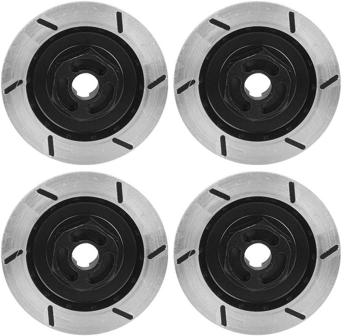 Brake Disc, RC Metal Simulated Brake Disc Brake Pads Accessories Parts compatible with HSP 94123 1:10 RC Car(Black) - ShopVlot