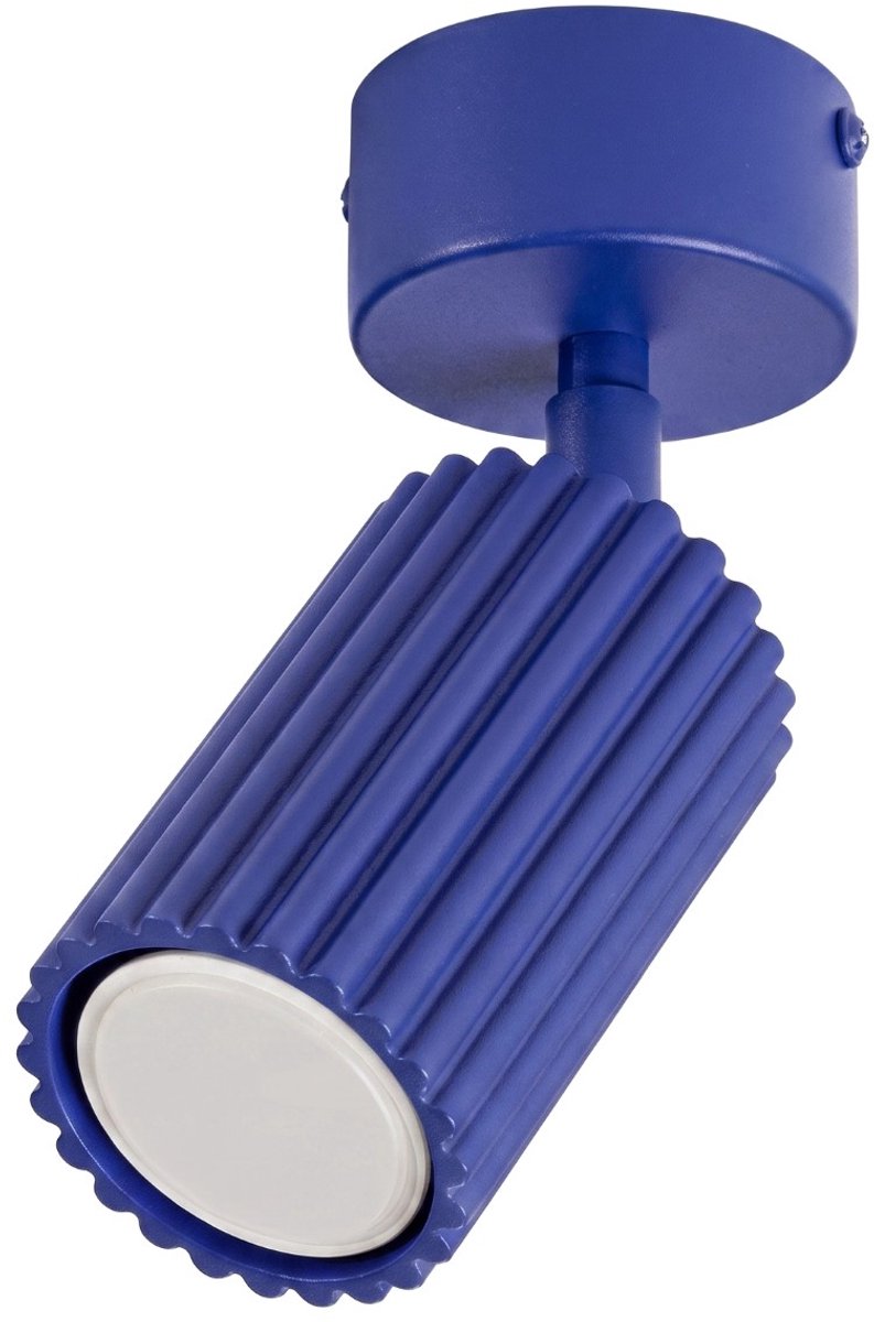 Sollux Lighting Plafondlamp Karbon - GU10 - ultramarijn - aluminium - 7x7x18cm
