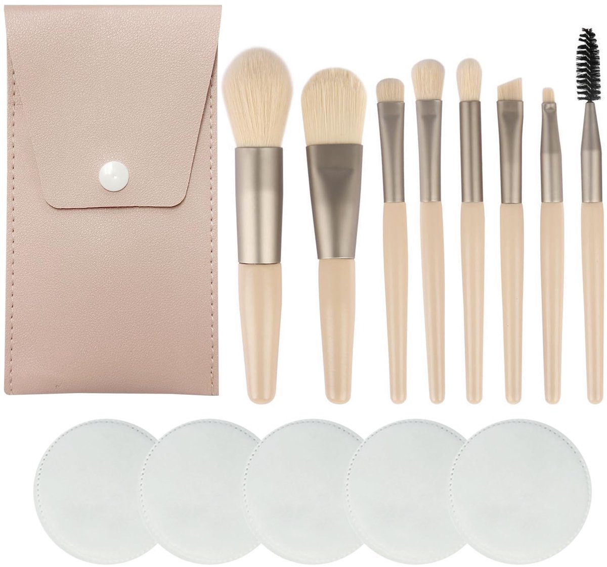 TAFACE Set van 8 make-upkwasten (inhoud: kwasten), 5 stuks make-upkwasten, beauty-gereedschap, make-upkwasten - ShopVlot
