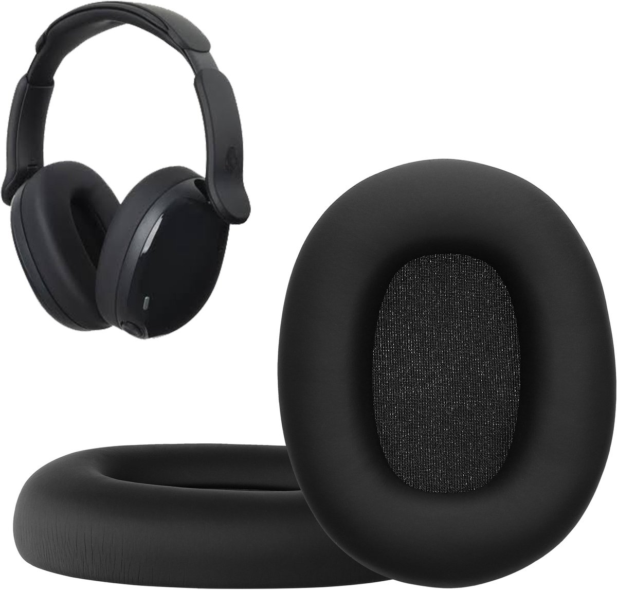 kwmobile 2x oorkussens geschikt voor Skullcandy Hesh 540 / Hesh 360 - Earpads voor koptelefoon in zwart