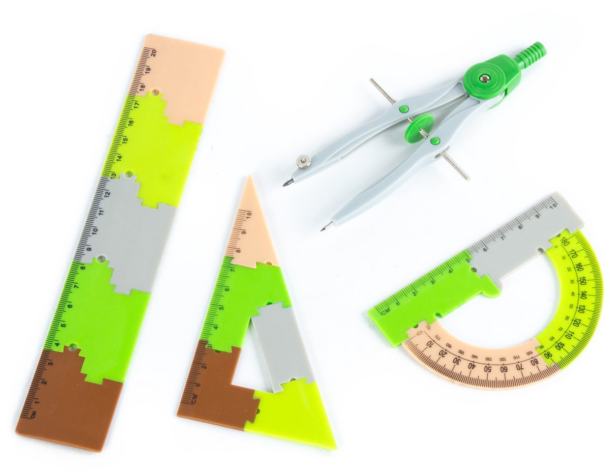 Kidea Geometrische Set & Puzzel 20cm - 4 Delen