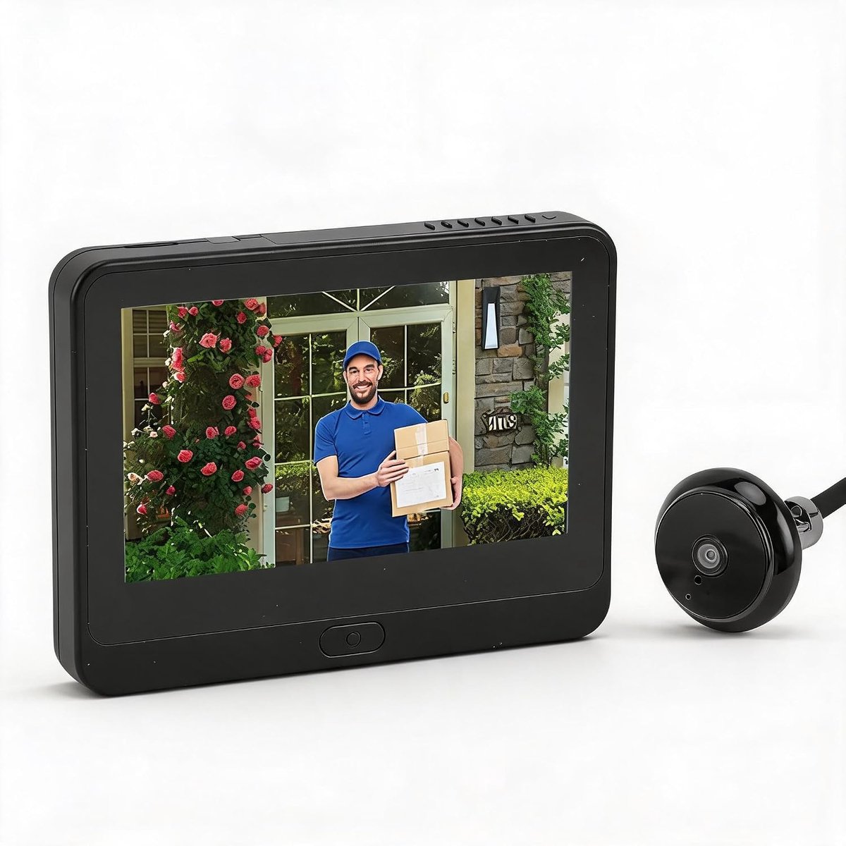 Annadue Peephole with Camera 1080P, Digital Door Spy with 4.3 Inch Color Screen, PIR Detection of Persons, Recording - ShopVlot