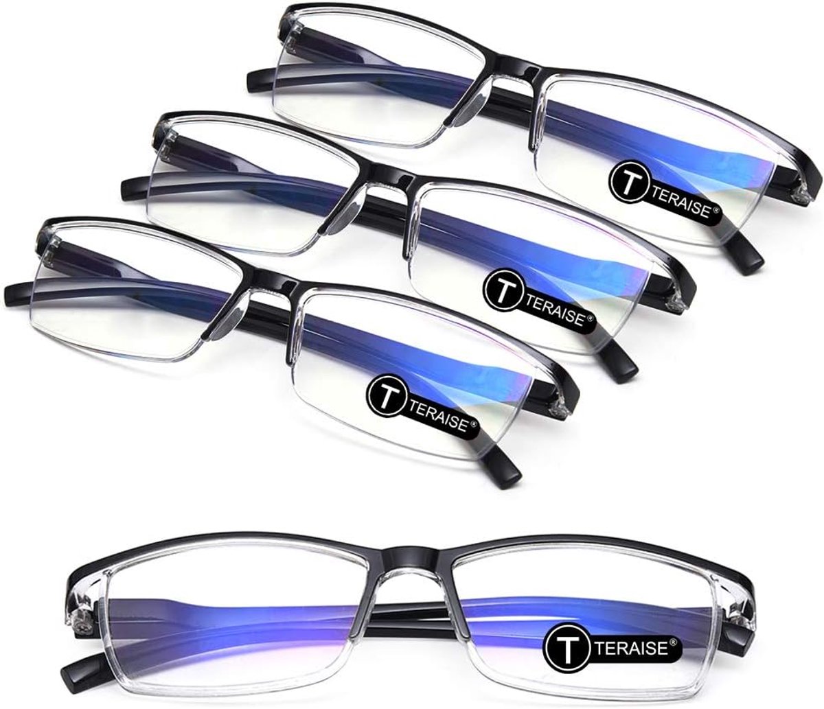 TERAISE 4PCS Fashion anti-blue light reading glasses Quality readers Glasses for reading for men and women - ShopVlot