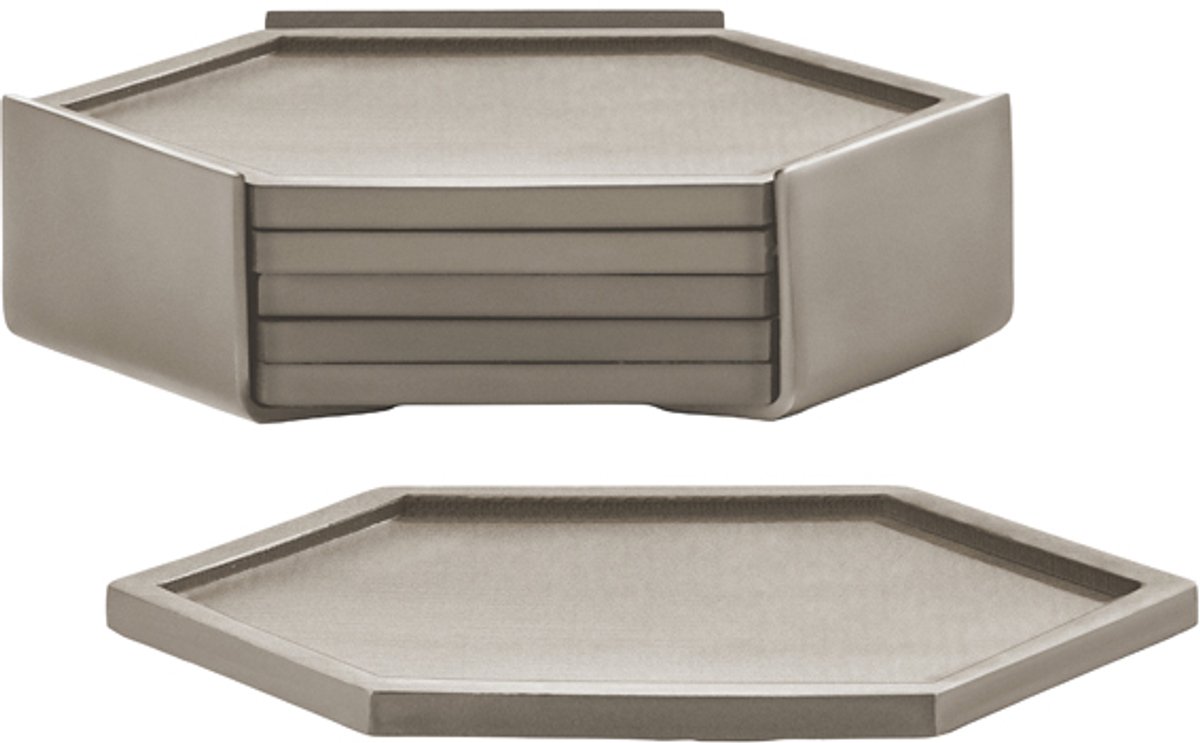 Zone Denmark Bold Onderzetters 10 x 10 x 3,2 cm 6 stuks Taupe