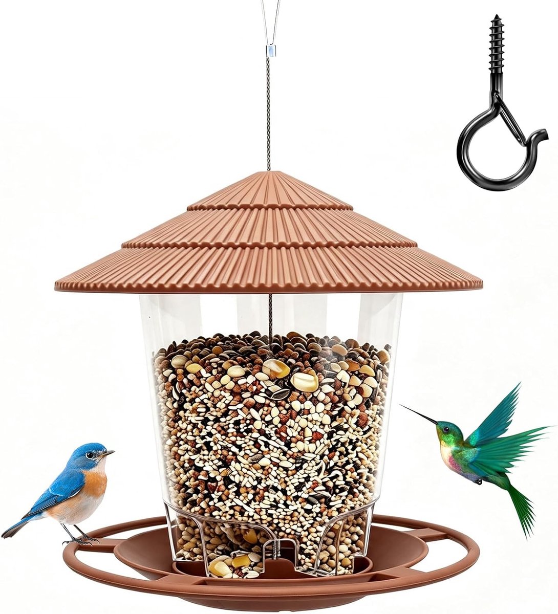 Hangende vogelvoederbak voor tuin, buiten, vogelhuisje om op te hangen - ShopVlot