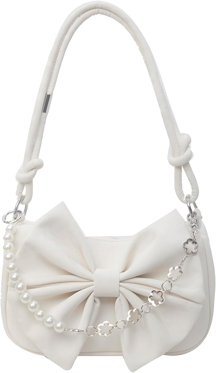 Girls Handbag White Retro Zipper Underarm Bag - ShopVlot
