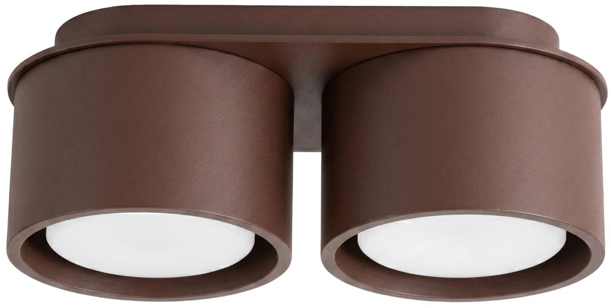Sollux Lighting Plafondlamp MODO - Gx53 - bruin - aluminium - 21x10x8cm