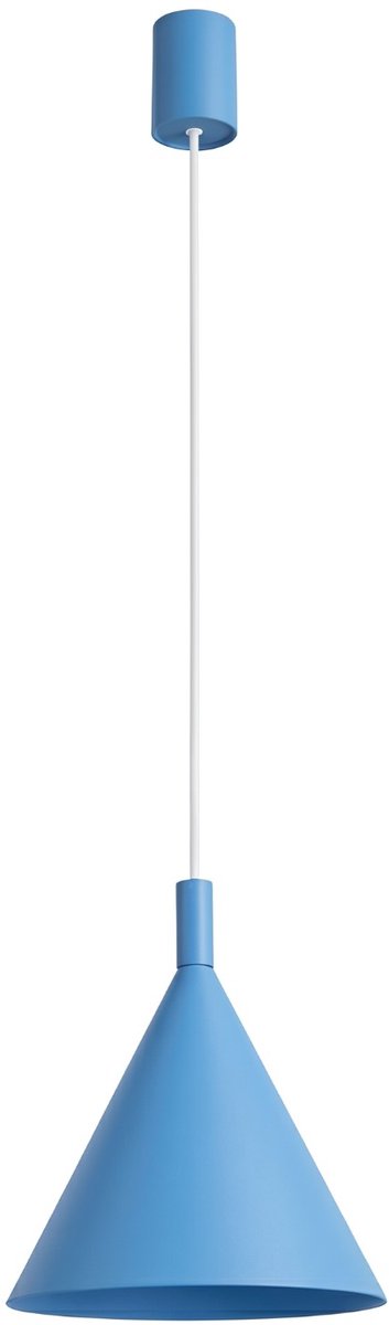 Sollux Lighting Hanglamp Nox - E27 - lichtblauw - staal - 24.5x24.5x140cm