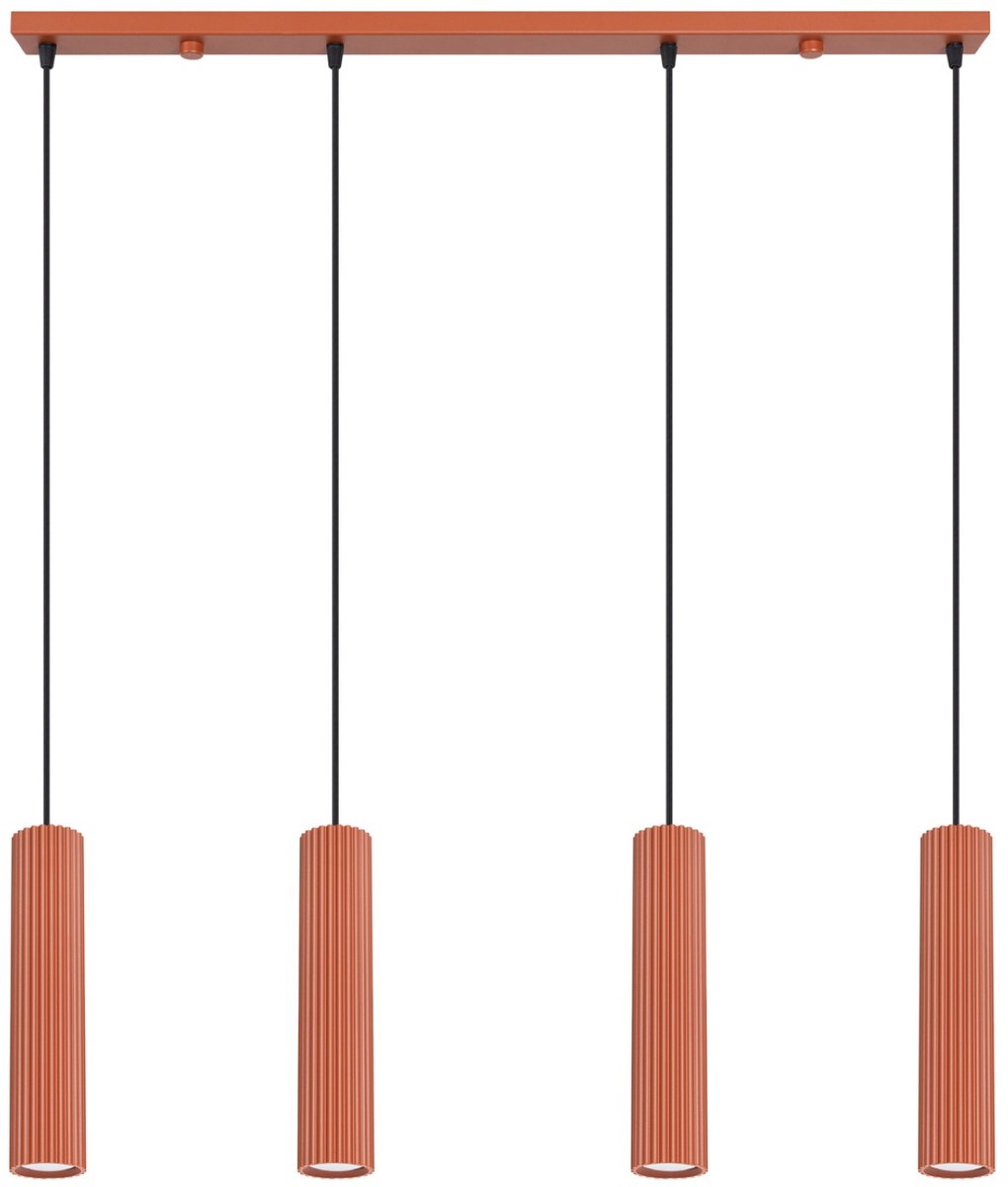Sollux Lighting Hanglamp Karbon - GU10 - rode oker - aluminium - 81x5x120cm