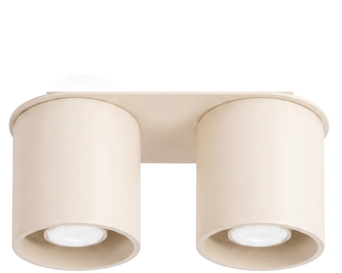 Sollux Lighting Plafondlamp Orbis - GU10 - beige - aluminium - 26x10x12cm
