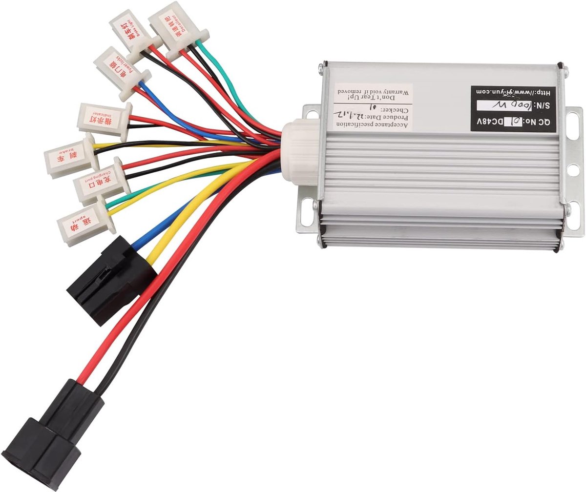 WOOSTAR Motorcycle Speed Controller 48V 1000W Replacement for Electric Scooter E Bike Bicycle Tricycle Brush - ShopVlot