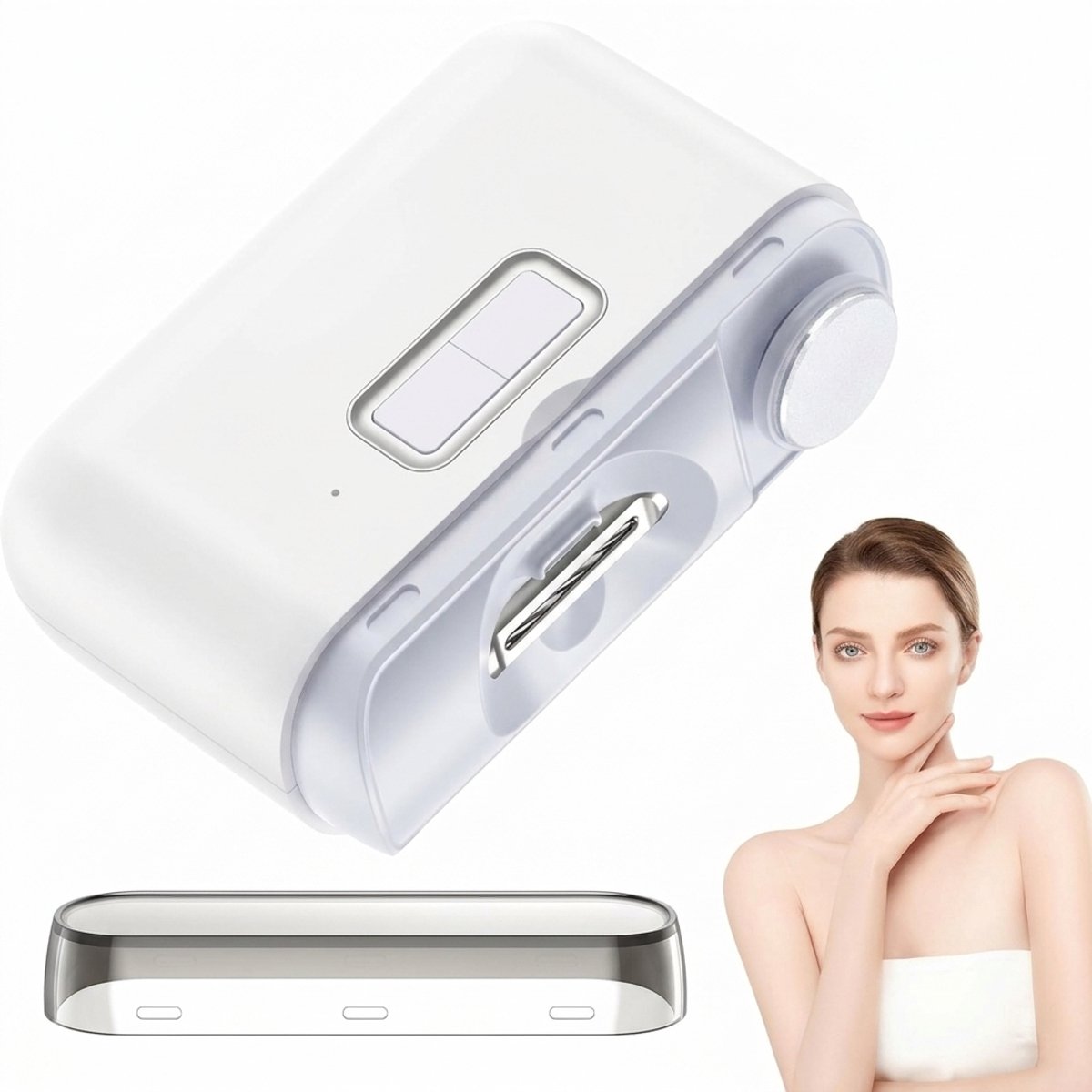 ECTEATOY® Professionele Elektrische Nagelknipper - Nagelvijl 2-in-1 - Automatische Nagelknipper met 2 Snelheden, LED-verlichting en Opvangbakje - Voor Baby's, Kinderen en Volwassenen