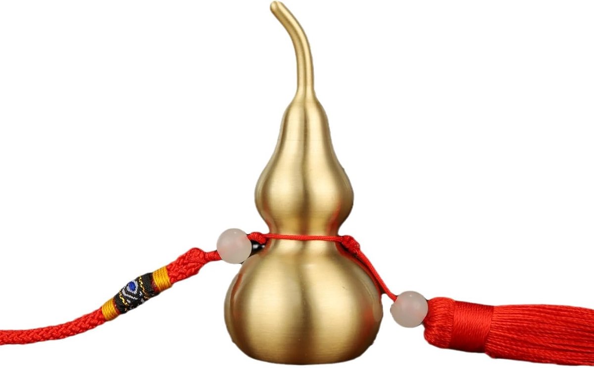 Hangende decoratie goed geluk Wu Lou Gourd, met kwastje voor huiswarmte standbeeld charme amulet huisdecoratie - ShopVlot