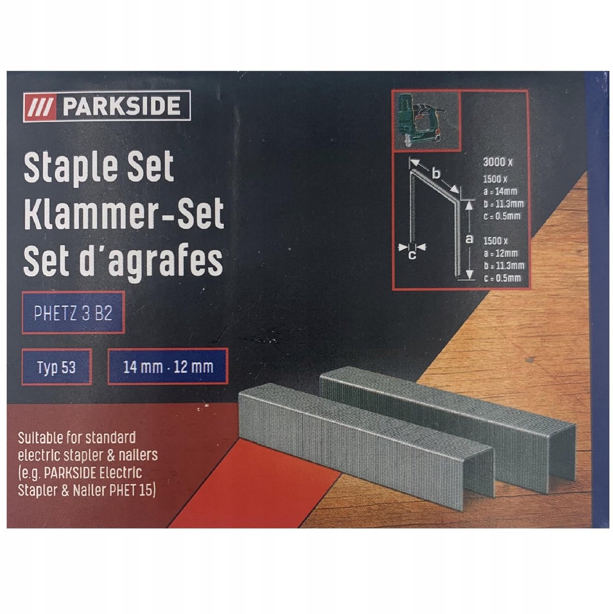 Parkside Nieten Typ 53 (14/12 mm) - 3000 stuks