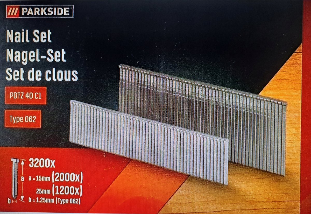 Parkside Type 62 Spijkers 15/25mm - 3200 Stuks