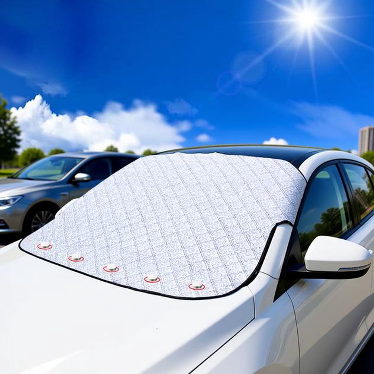 Anti Vries Deken Auto Magnetisch - Voorruitbeschermer met UV-bescherming - Universeel 195x145x120 cm