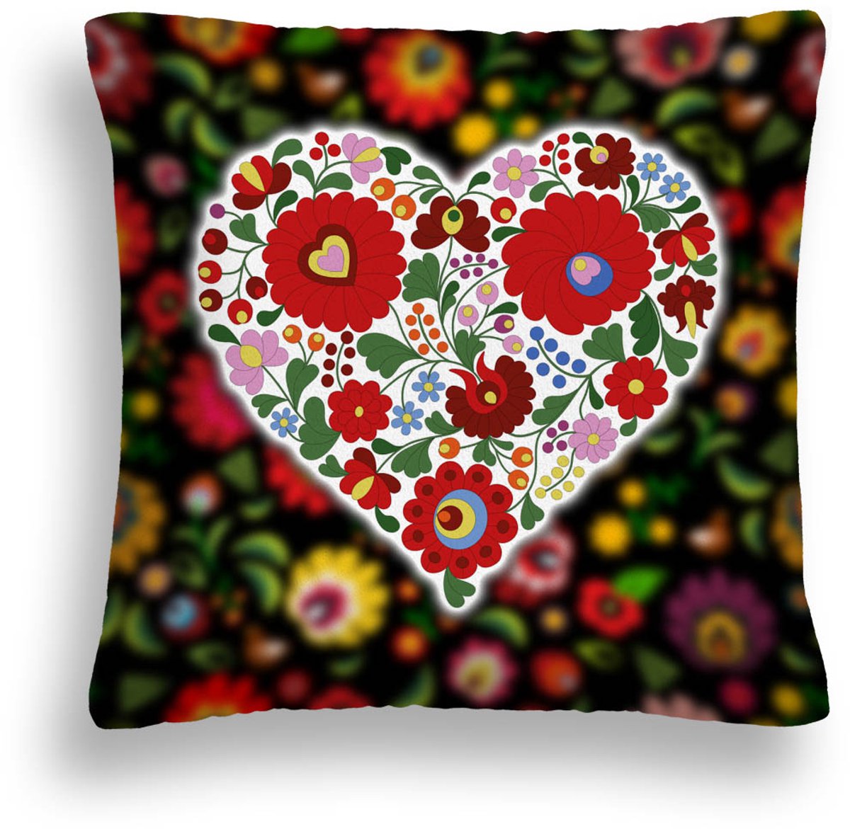 Decoratieve hartvormige kussen 50x50 cm, zacht, wasbaar