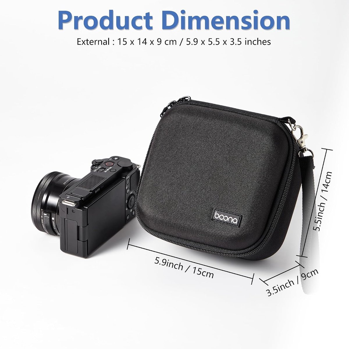Draagtas voor Sony Alpha ZV-E10 / ZV-E10 II/ZV-E10L, Zwart - ShopVlot