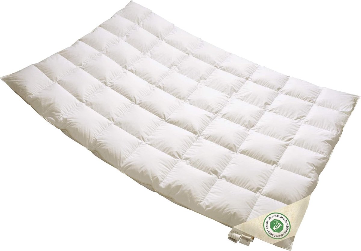 Dekbed KBA German Gutshofdown W3 - Zomer Organic 100% Natuurlijke Dons - 155 x 200 cm - Ademend en diervriendelijk - ShopVlot