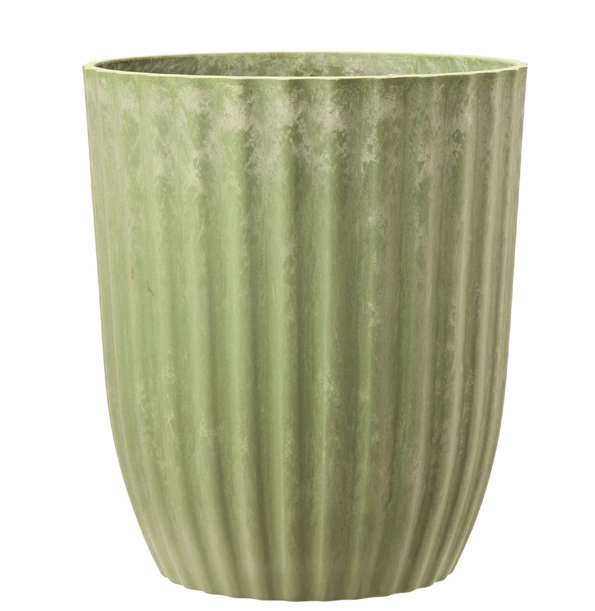 Decoratieve Hoge Pot van Gerecycled Kunststof - Groen