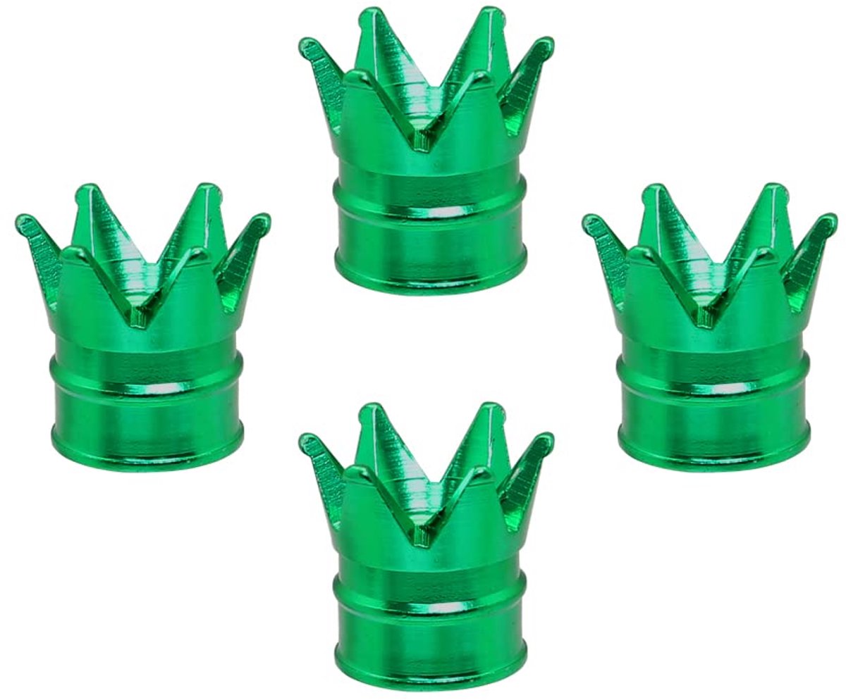 Stofkappen voor autobanden - Aluminiumlegering - Groen - Bescherm ventielen - ShopVlot