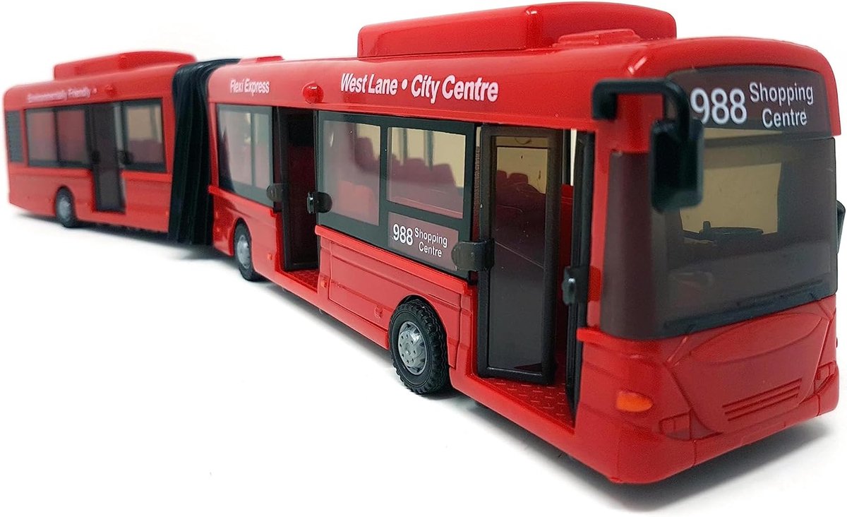 Stadsbus GT-6258 - 1:48 schaal - Plastic voertuig - Geschikt als cadeau - ShopVlot